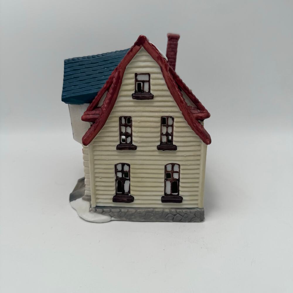 Holiday Snow Village Collectible Lighted Church & Cottage House Set Christmas - Picture 7 of 9